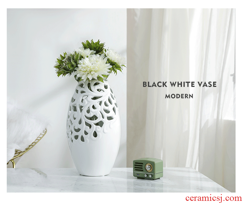 I and contracted Nordic creative household vase ceramic furnishing articles furnishing articles sitting room flower arranging desktop European table flowers