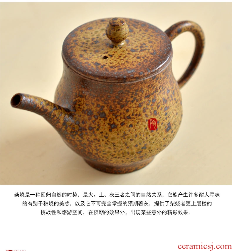 Tao fan manual undressed ore coarse pottery filter ceramic teapot hand grasp to burn pot of hand embryo kung fu tea teapot