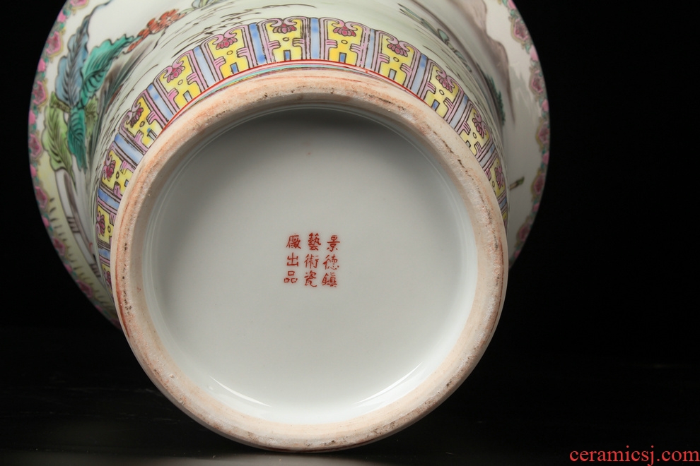 Jingdezhen ceramics factory goods pastel the king of the imitation of xian admiralty large vases, modern Chinese style household crafts