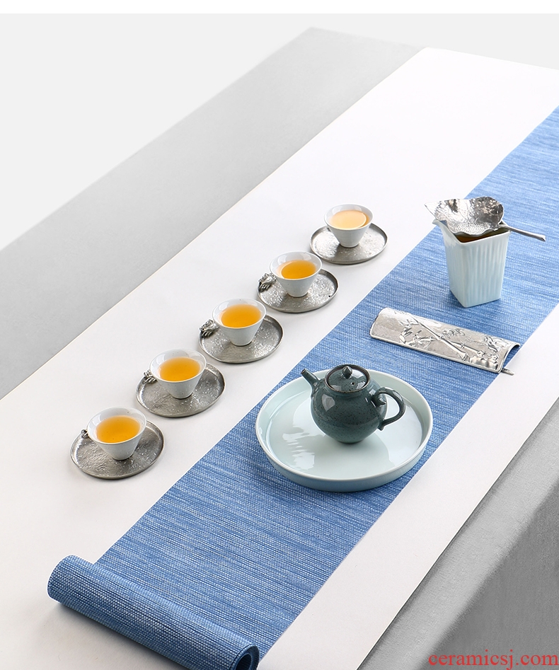 Ultimately responds green tea CiHu socket socket to round ceramic Japanese pot of water dry terms Taiwan zen have pot tray of tea tea tray