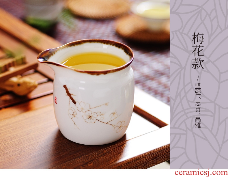 Ultimately responds to jingdezhen hand - made ceramic fair keller kung fu tea accessories pour tea cup and a cup of tea, Japanese sea points