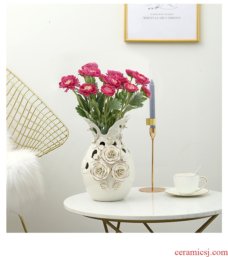 European vase furnishing articles sitting room adornment see colour rose vase vases, ceramic vase wedding housewarming gift