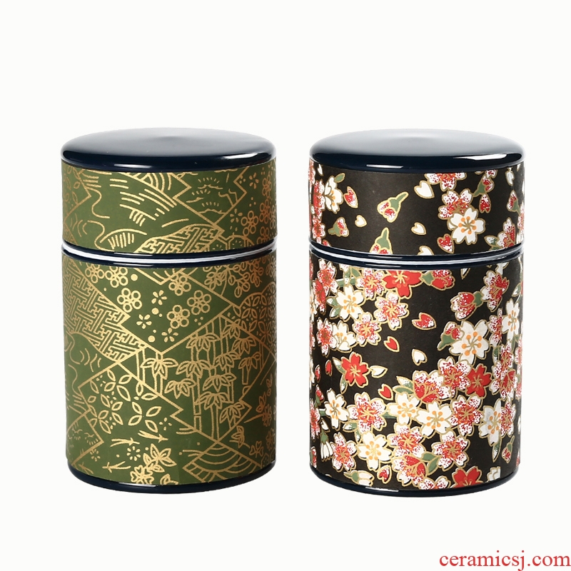 Yipin # $flower POTS Japanese decals caddy fixings and wind ceramic storage tanks creative small tea warehouse