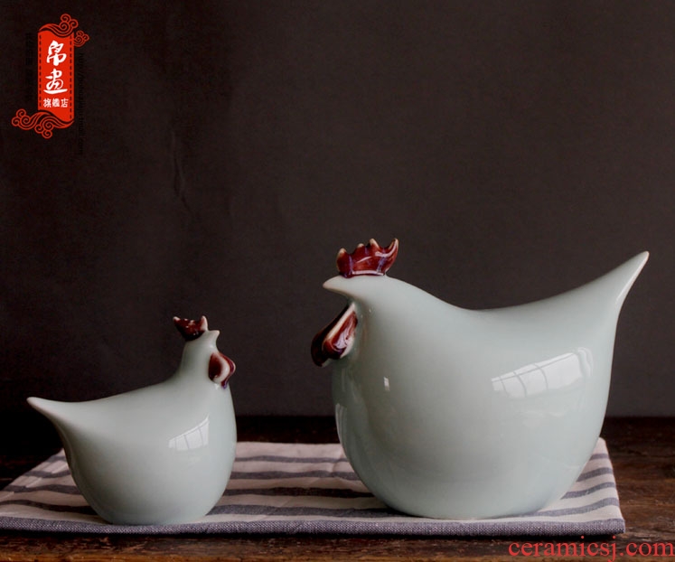 Jingdezhen ceramics craft ceramic chicken auspicious zoo porcelain ceramic household soft outfit desktop furnishing articles