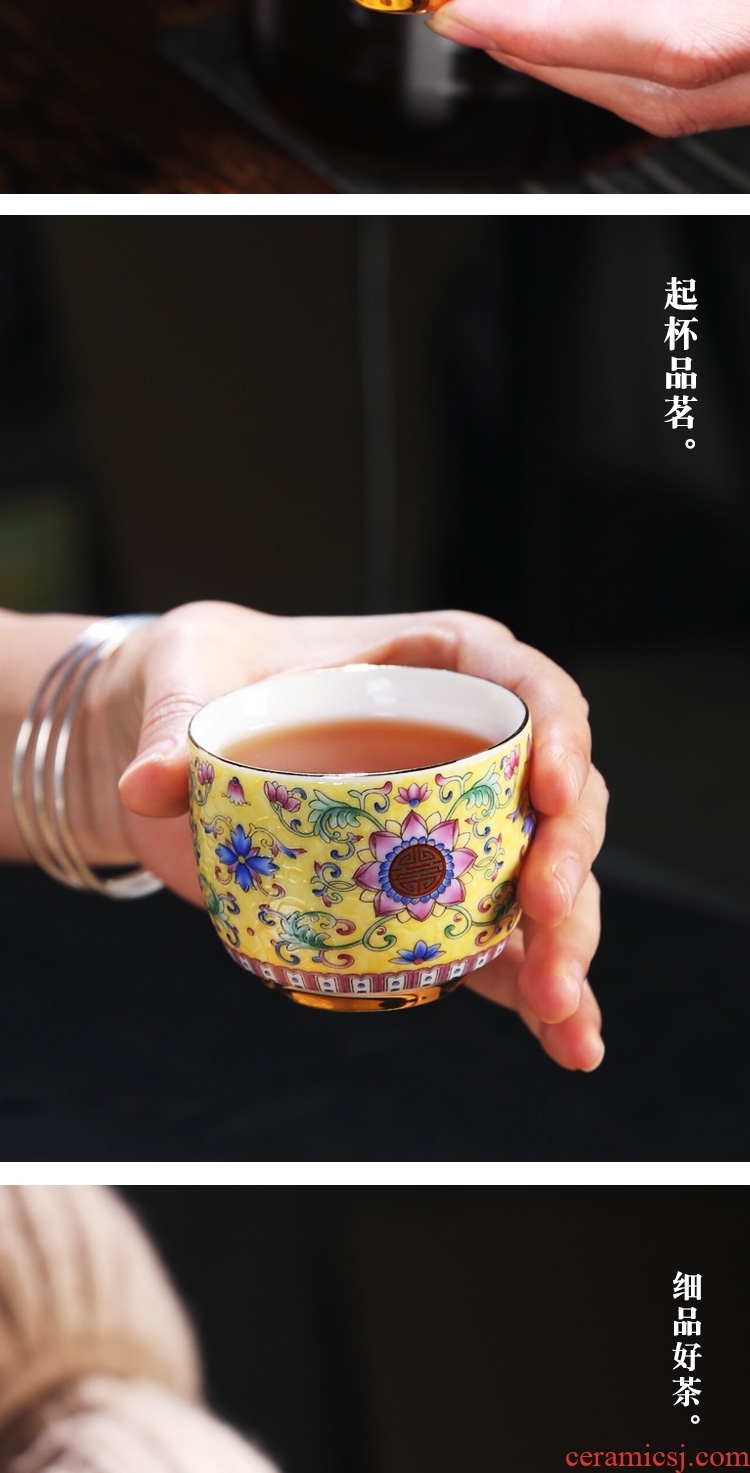 The Product youth manual colored enamel porcelain remit hand - made fragrance - smelling cup single cup sample tea cup tea cup ceramic cups, master