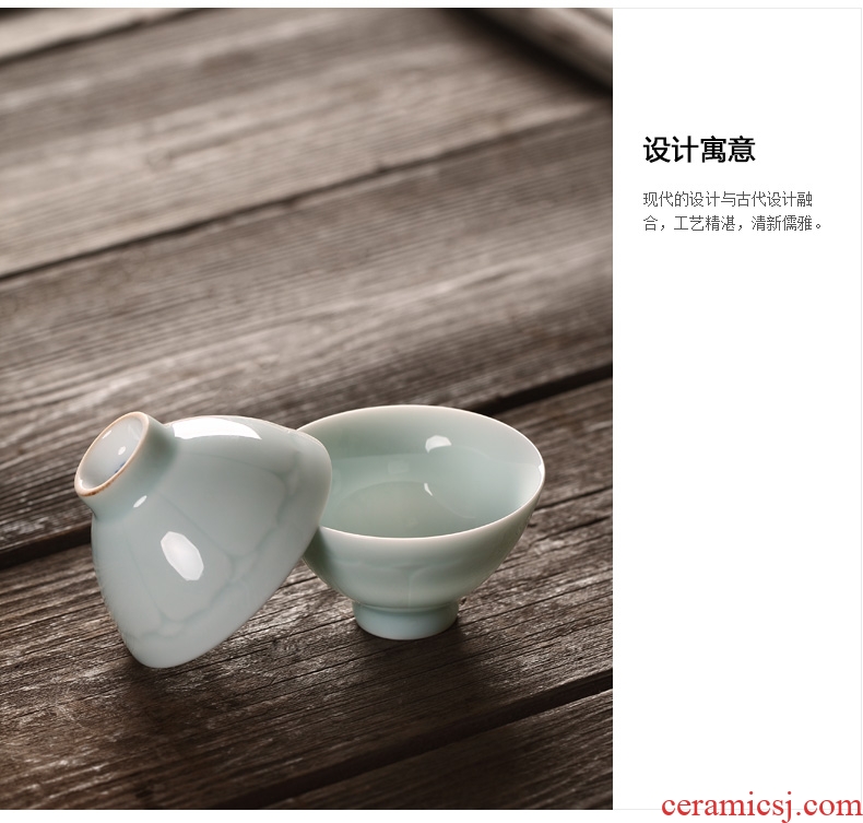 Ultimately responds to shadow celadon jingdezhen ceramic cups sample tea cup kunfu tea cup a single master cup small single cup bowl