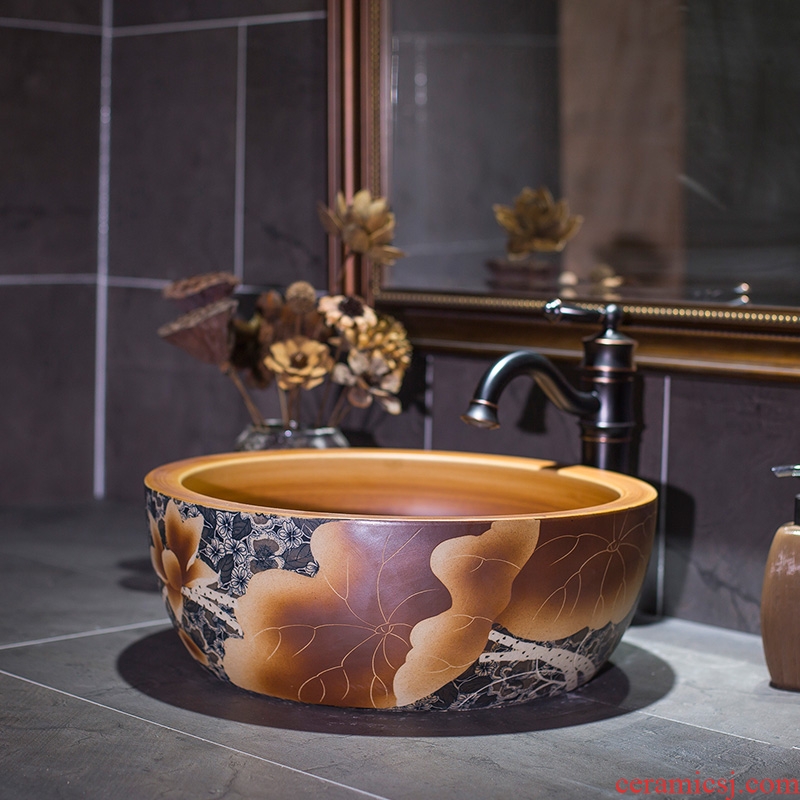 American stage basin basin that wash a face to restore ancient ways the sink on the ceramic art basin sink basin round bowl tub