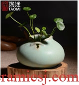 Tao fan coarse pottery vase retro hand Japanese flower ceramic flower implement tea place Chinese pottery floret bottle