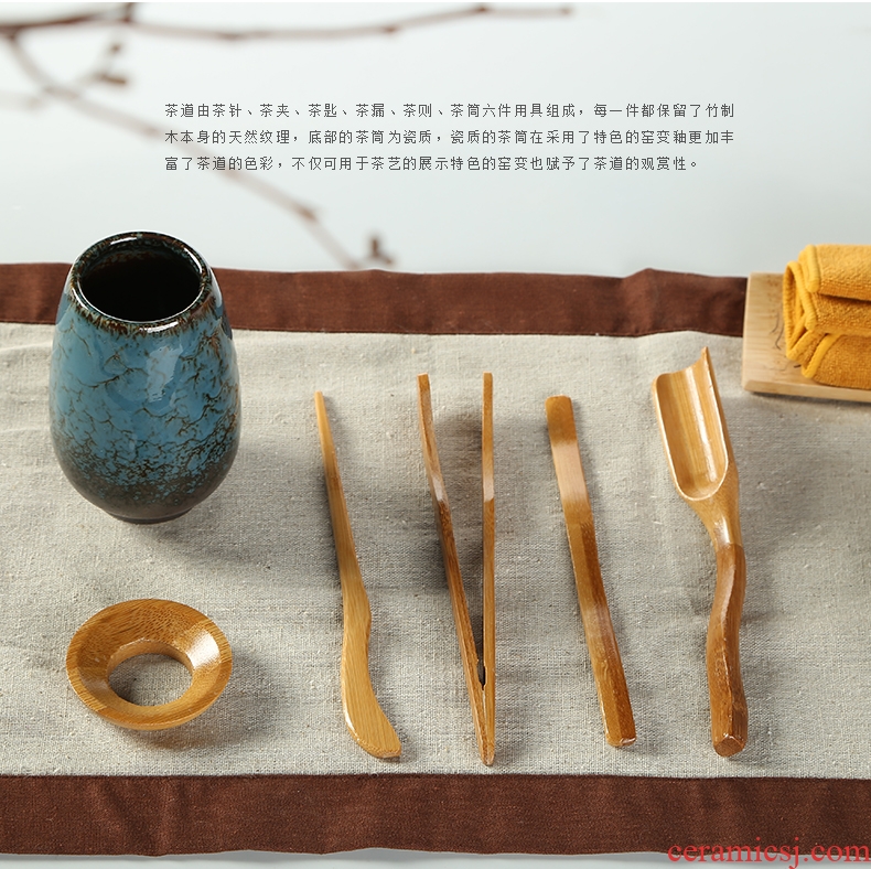Article 6 gentleman variable glaze porcelain sink ceramic tea bamboo your up tea tea tea accessories ChaGa tea spoon