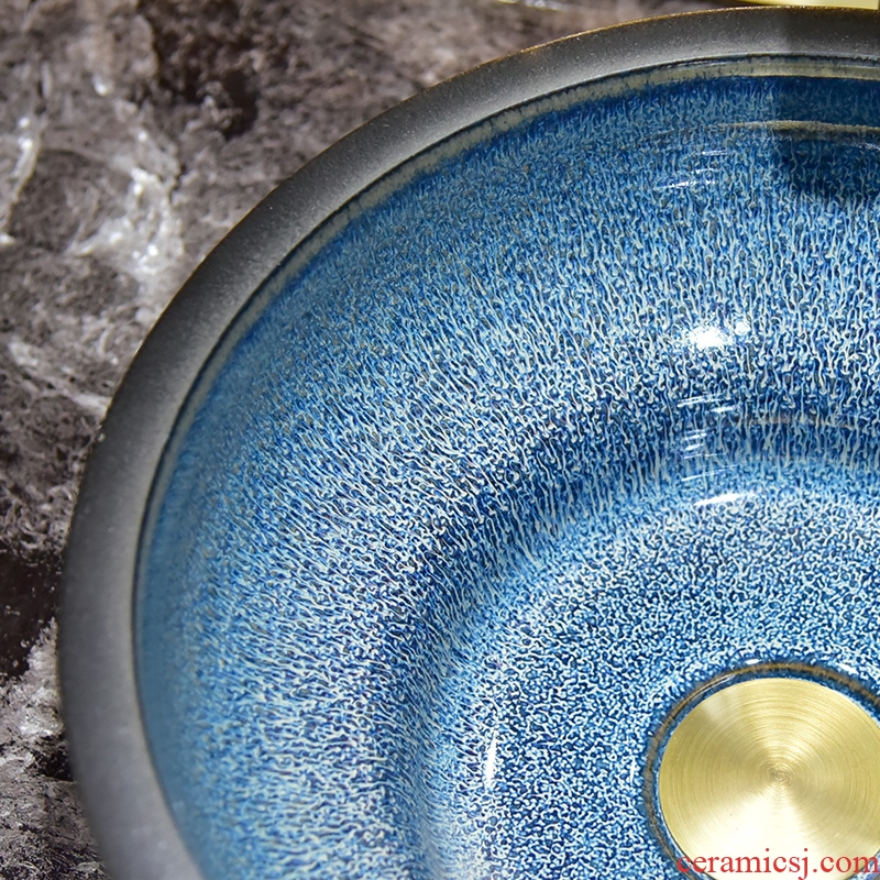 Small size art stage basin basin artical jingdezhen ceramic lavatory on the sink basin