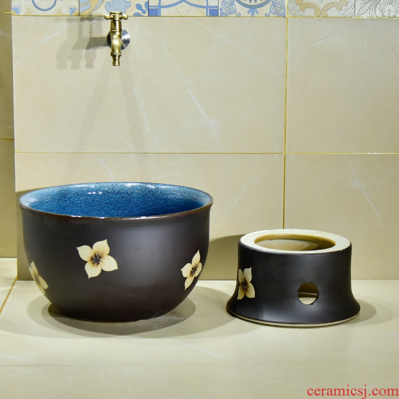 Jingdezhen ceramic glaze dark just mop pool home antique art restoring ancient ways is the balcony toilet easy mop pool