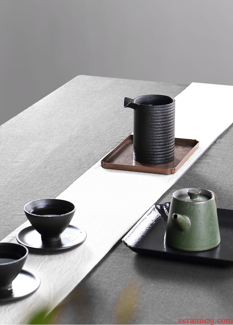 Ultimately responds to fair keller of black large Japanese zen wind and large capacity of tea rough sea jingdezhen ceramic points of tea, tea sets