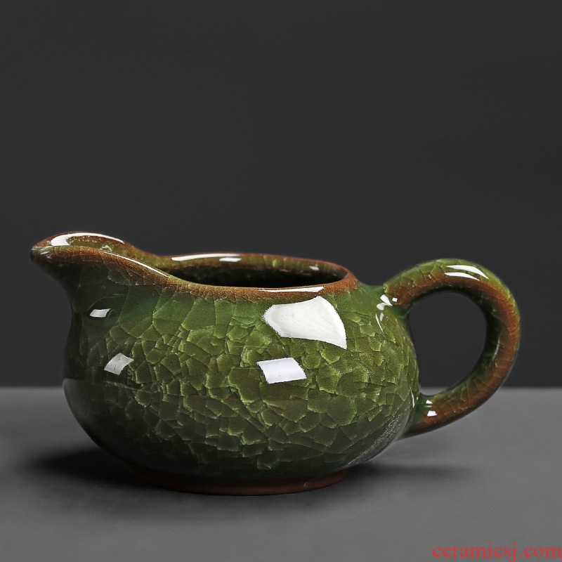 Ceramic fair keller household in ice to crack the green tea device small single kung fu tea tea sea office accessories
