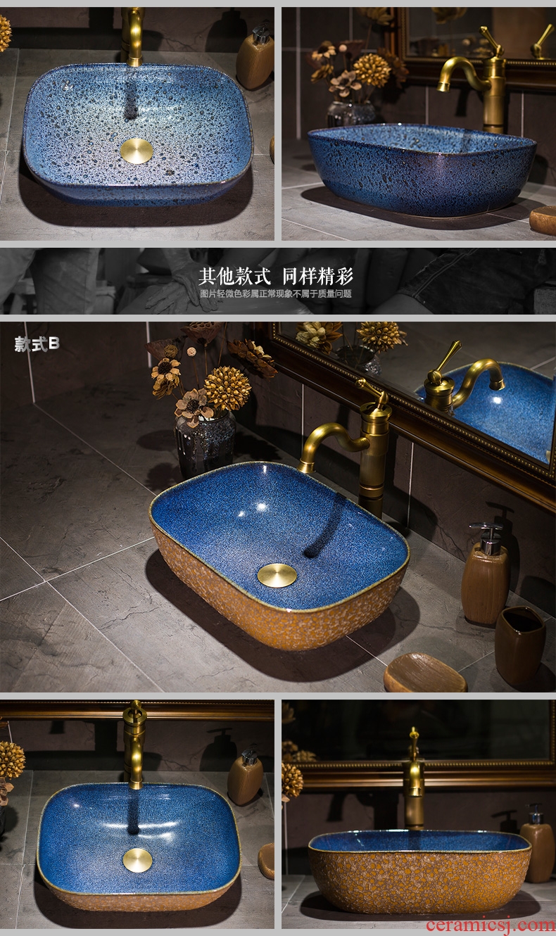 The stage basin up small east melon antique art household ceramic lavabo lavatory toilet wash basin