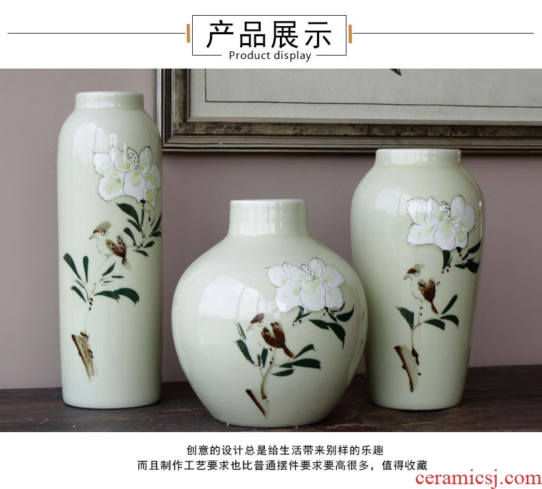 Pure and fresh and ceramic flower hand - made flower implement flower flower flower implement small cut flower implement jingdezhen ceramic furnishing articles