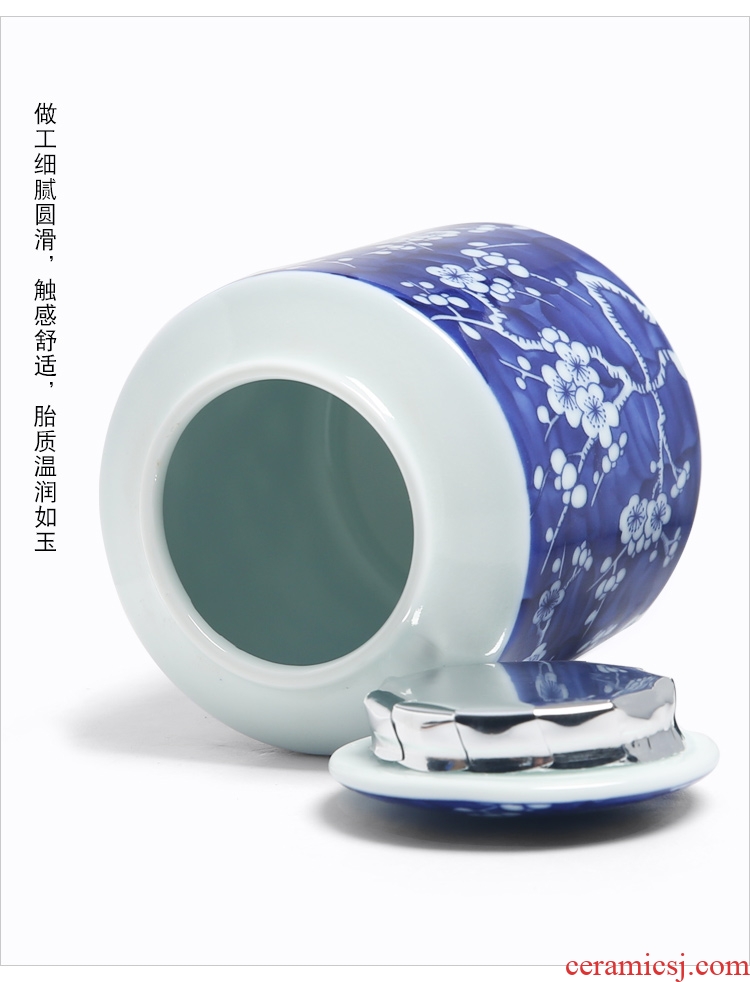 The Product porcelain sink warburg as cans full of blue and white porcelain tea pot, jingdezhen up sealing tank storage POTS kung fu tea set