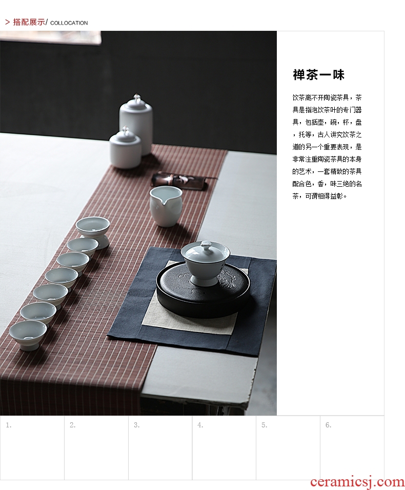 The Product matte enrolled white porcelain porcelain remit time tea caddy fixings storehouse ceramics seal pot tea, green tea tea POTS awake