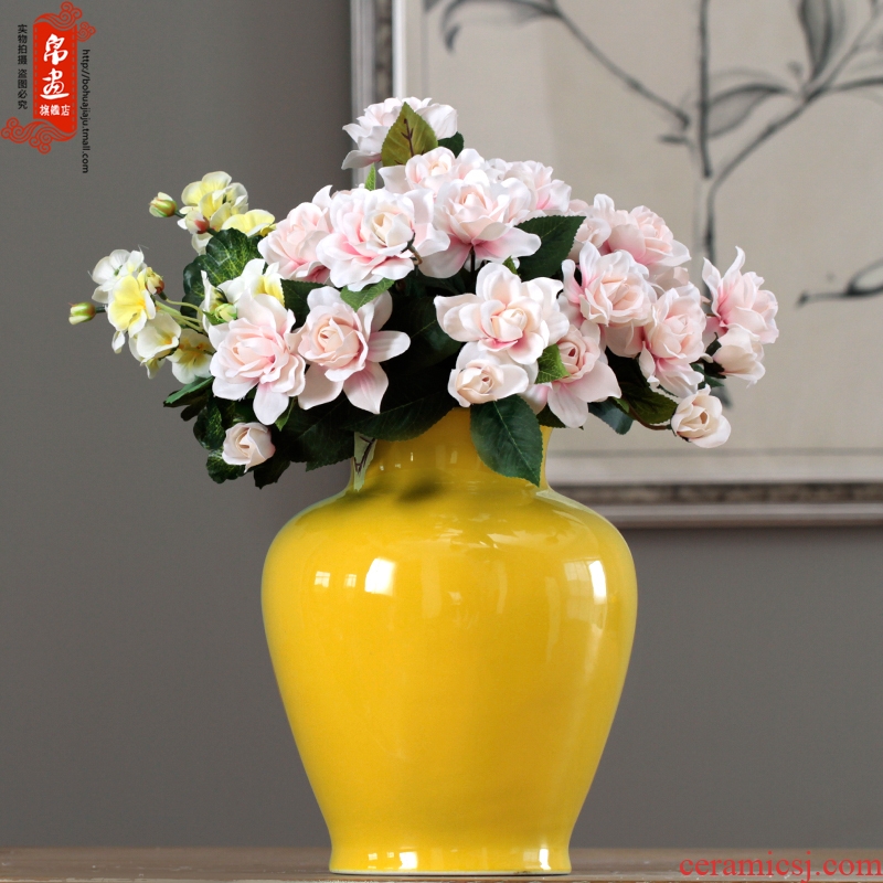 Booking with jingdezhen high temperature ceramic dry flower vases, flower ceramic furnishing articles villa example room sitting room decoration bottles
