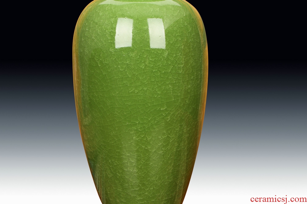 Jun porcelain of jingdezhen ceramics green vase archaize up crack glaze home sitting room handicraft furnishing articles