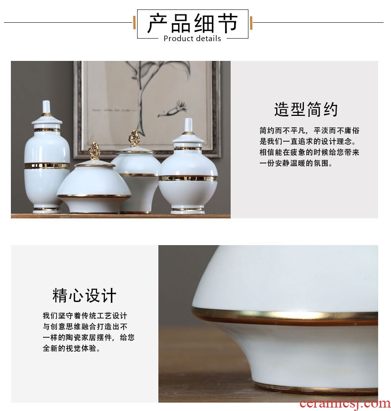 Jingdezhen modern European ideas fuels the flowers in the living room TV wine porch home decoration ceramic pot