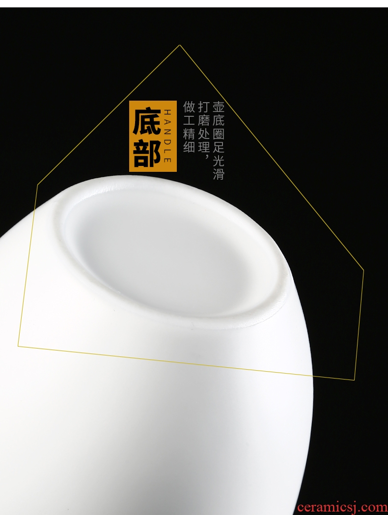 Yipin # $ceramic teapot the Japanese side pot of originality, black white glazed pot water along the single pot of kung fu tea set