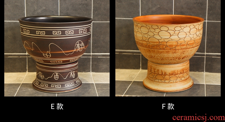 Jingdezhen ceramic mop pool home antique art restoring ancient ways is the balcony toilet easy mop pool