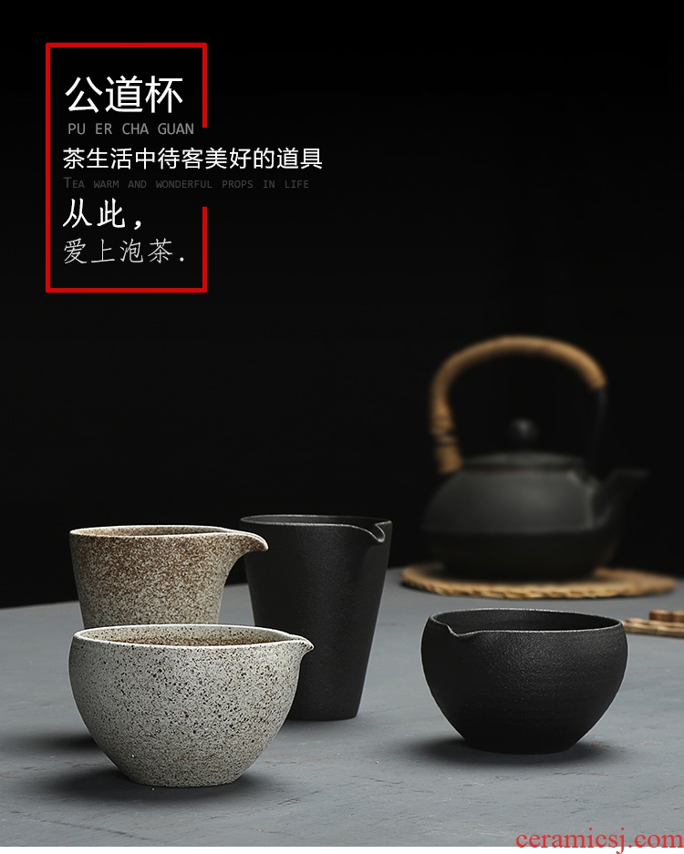 Chen xiang glaze Japanese fair keller of black tea ware ceramic kung fu tea set large coarse pottery points without the CPU