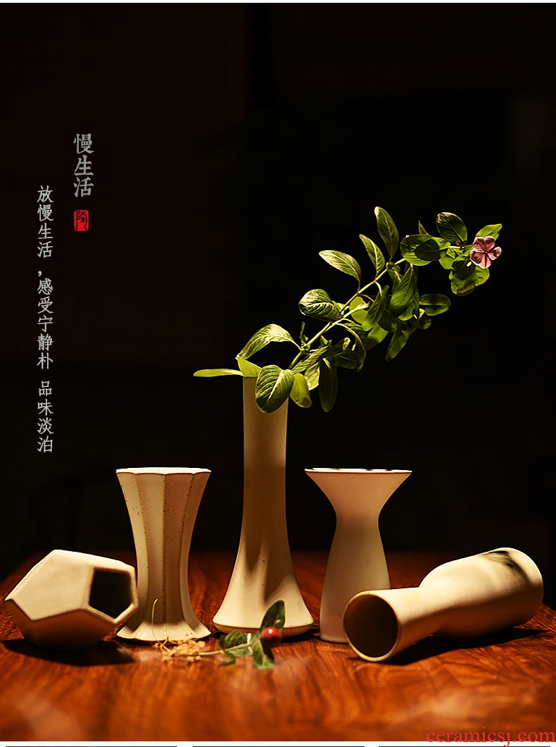 Tao fan contracted vase sitting room creative furnishing articles home decoration ceramic dry flower, flower implement soft outfit lucky bamboo flower art