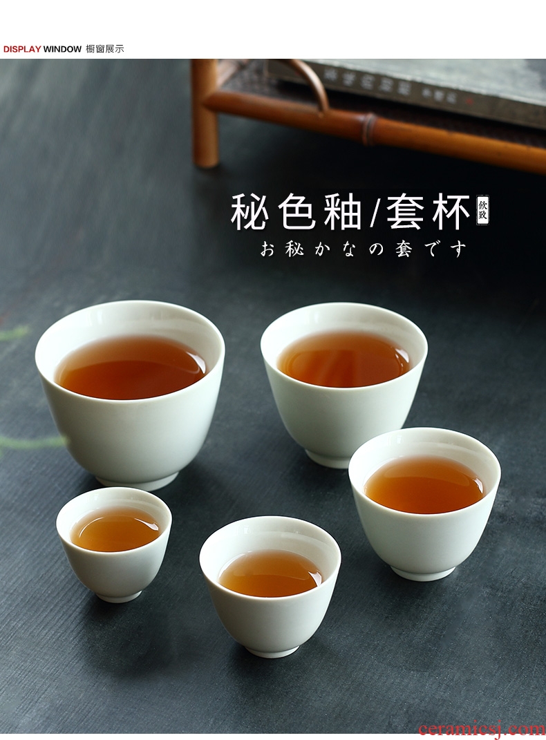 Ultimately responds to jingdezhen secret glaze small kung fu tea tea cup sample tea cup large personal master cup Japanese set of CPU