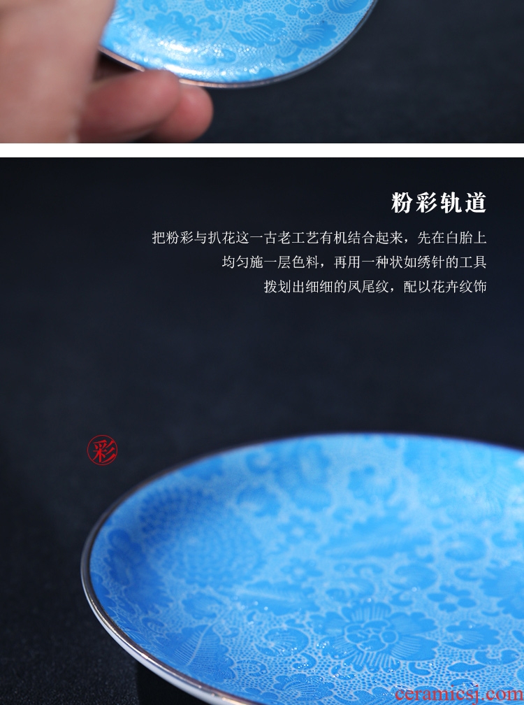 The Product porcelain sink also pick flowers blooming coasters checking ceramic saucer kung fu tea tea accessories