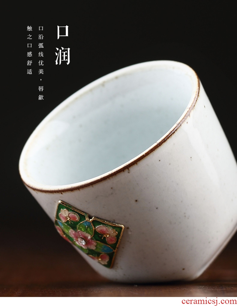 Ultimately responds to coarse pottery sample tea cup of jingdezhen ceramics single cup tea tea set personal cup large master cup cup