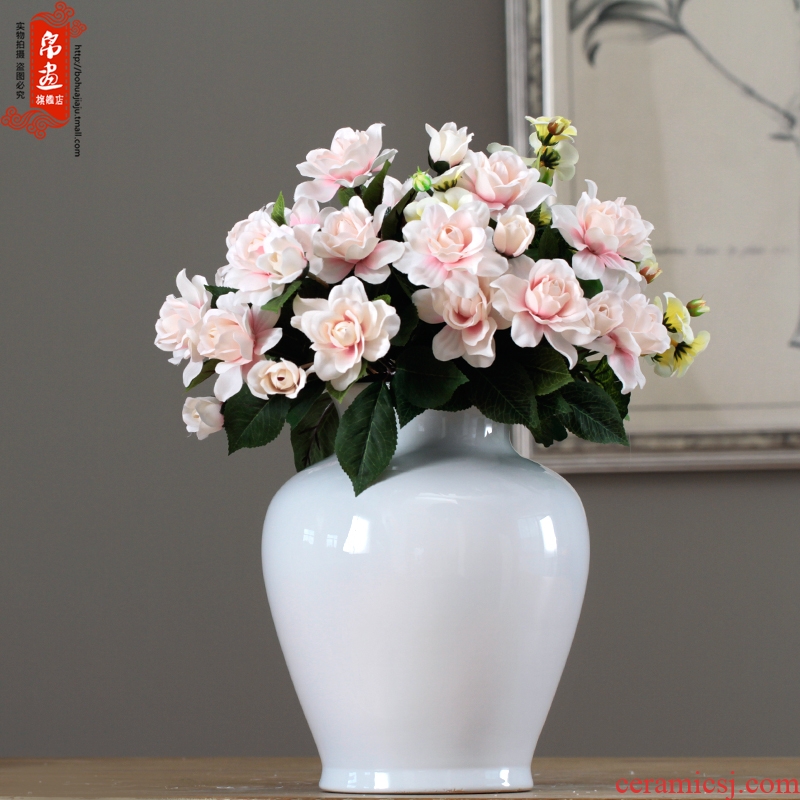 Booking with jingdezhen high temperature ceramic dry flower vases, flower ceramic furnishing articles villa example room sitting room decoration bottles