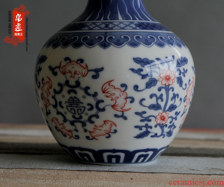 Jingdezhen porcelain ceramic rich ancient frame sketch porcelain decorative flower household mesa furnishing articles