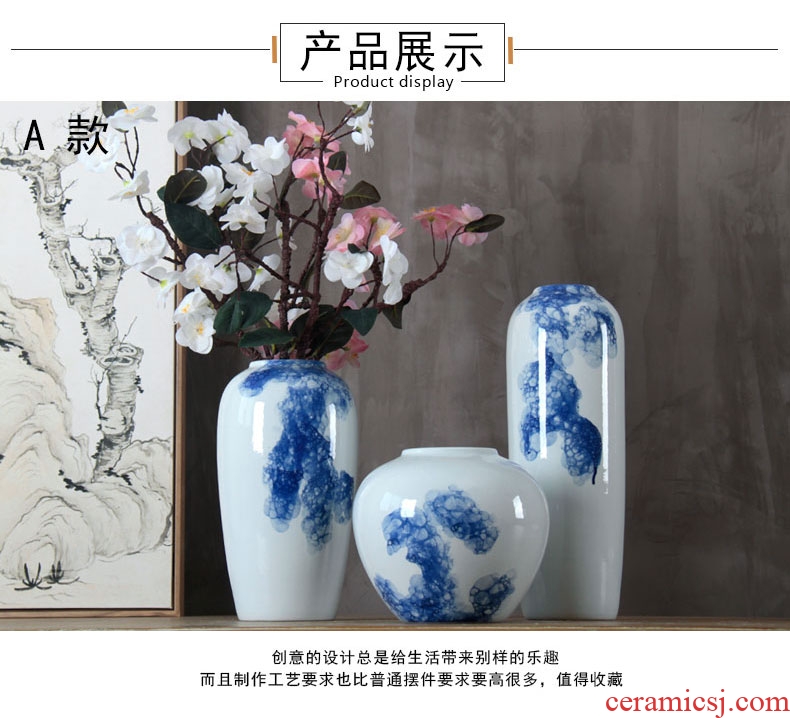 Jingdezhen ceramic vase furnishing articles furnishing articles sitting room dry flower arranging flowers, flower implement table I and contracted household ornaments