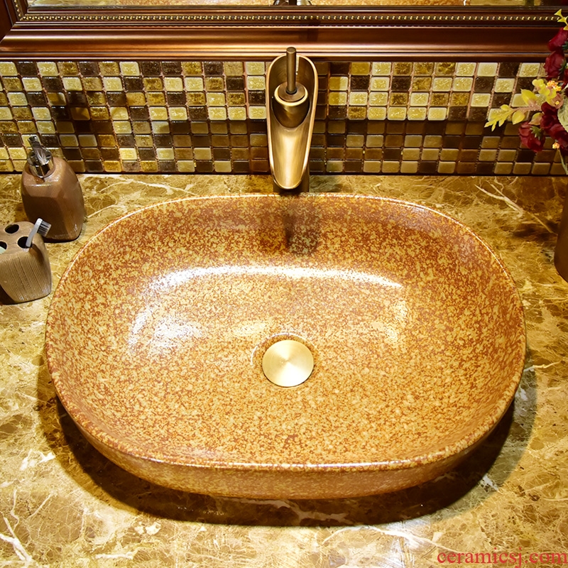 Ceramic plain coloured the stage basin bathroom toilet lavatory art basin oval sink basin that wash a face