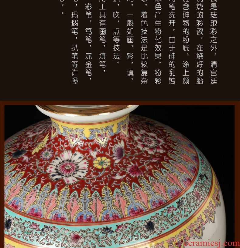 Jingdezhen porcelain factory factory goods of high - grade enamel hand - made ceramics art had name plum bottle vase arts and crafts