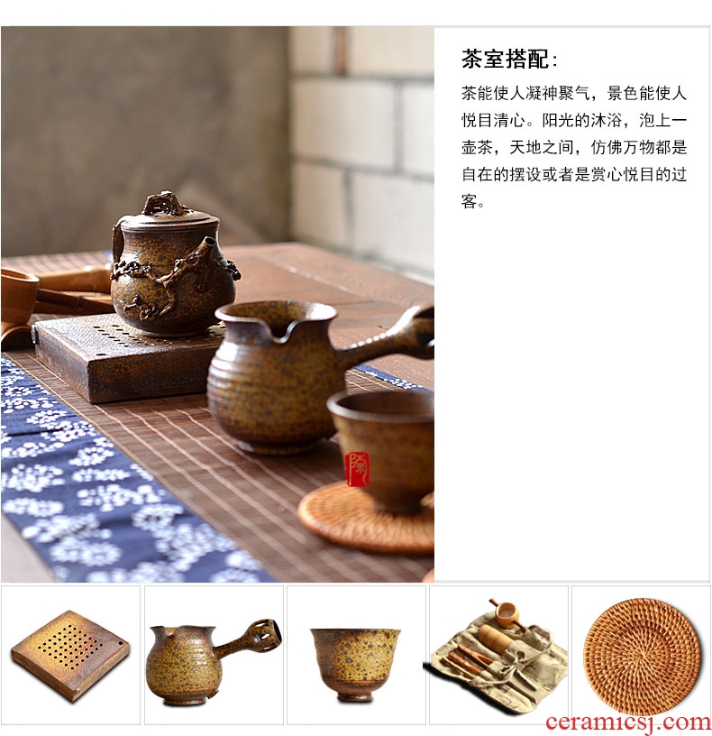 Tao fan manual undressed ore coarse ceramic filter name plum flower ceramic teapot hand hand grasp to burn pot of a blastocyst teapot tea sets