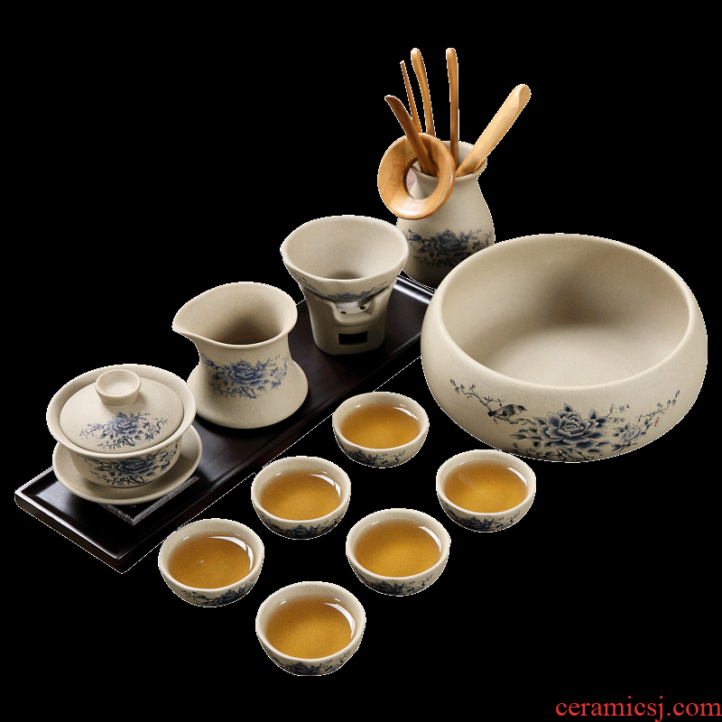 The Home office coarse some ceramic porcelain kunfu tea tea set cups fashioned the tureen tea with restoring ancient ways