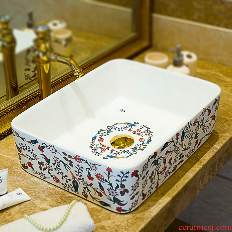Continental basin sinks ceramic lavabo I and contracted household for wash gargle rectangular basin to art on stage