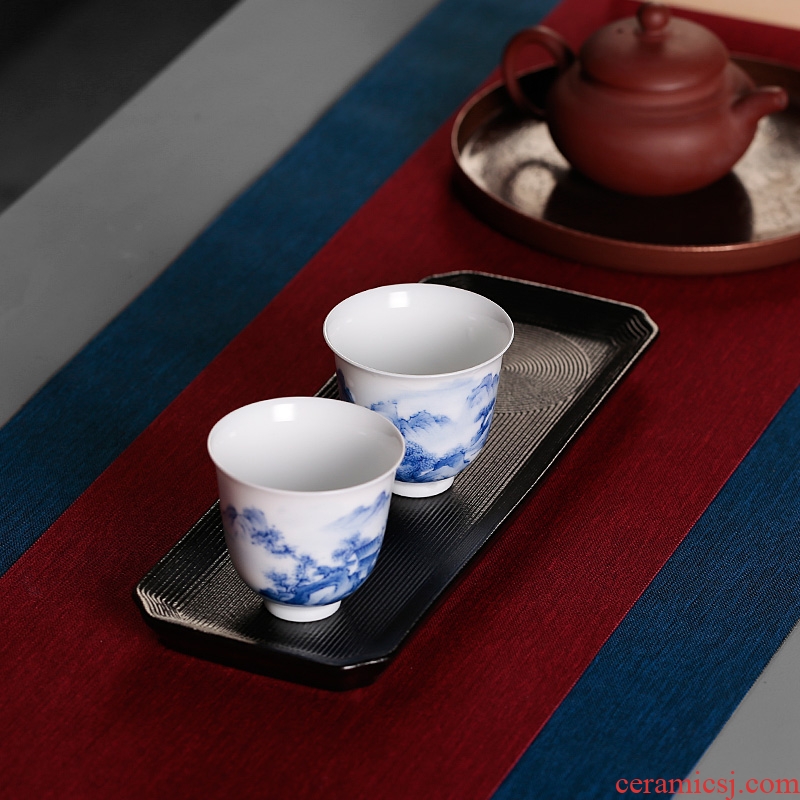 Simple ceramic small rectangle thick TaoGan Taiwan household mini contracted water type tea tea sea office