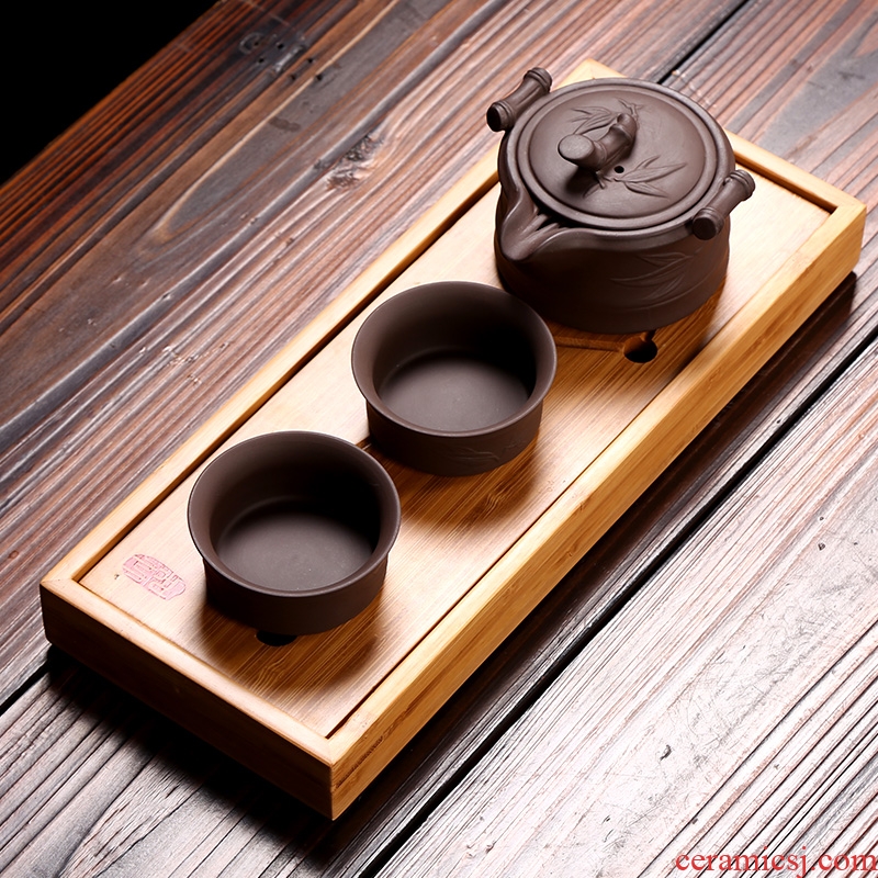 Kung fu tea set suit household ceramics portable tea tea tea accessories creative office contracted to travel