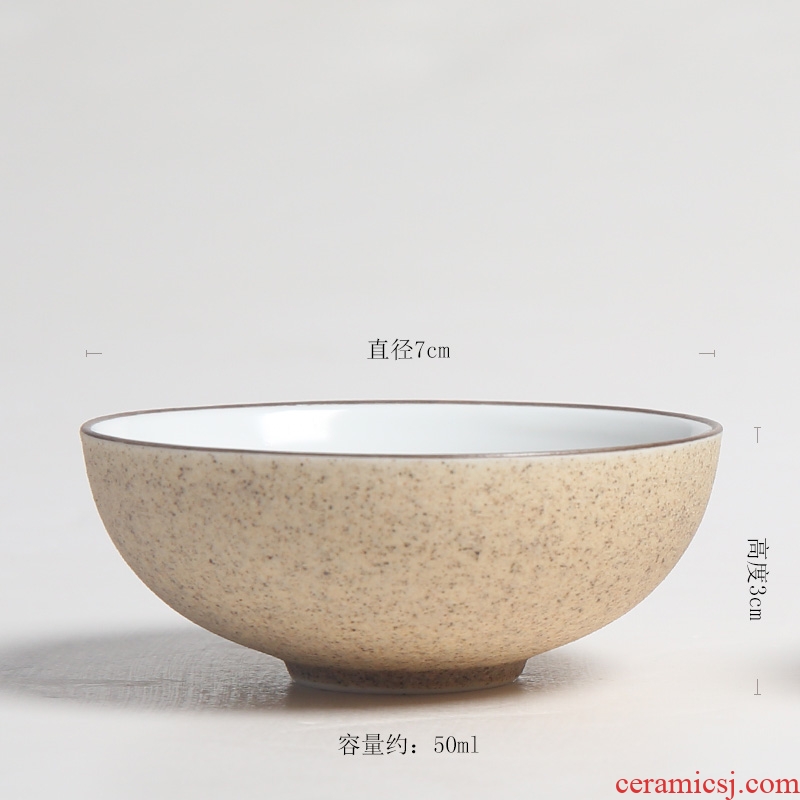 The Product porcelain sink hand - made ceramic cups coarse pottery master sample tea cup cup Chinese kung fu tea accessories