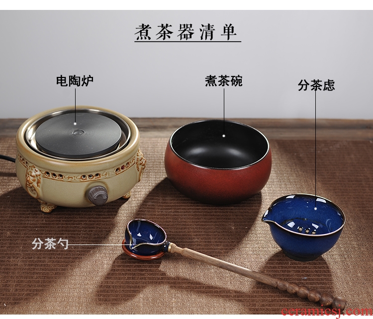 Passes on technique the up ceramic the black tea boiled tea, the electric some ceramic furnace boiling tea stove make tea tea set steam temperature curing pot of tea