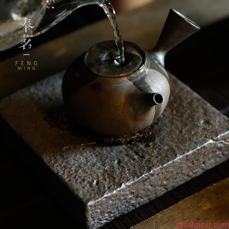 Serve tea gold rust up have pot bearing pot doesn dry small tea tray was coarse some ceramic porcelain water bearing Japanese tea