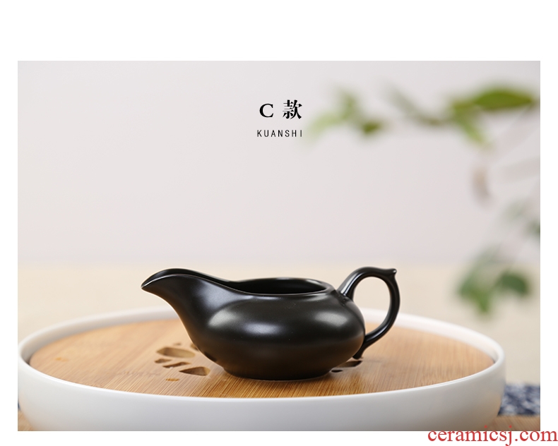 Black and white and green up porcelain remit tea fair ceramic cup points single tea tea tea container parts