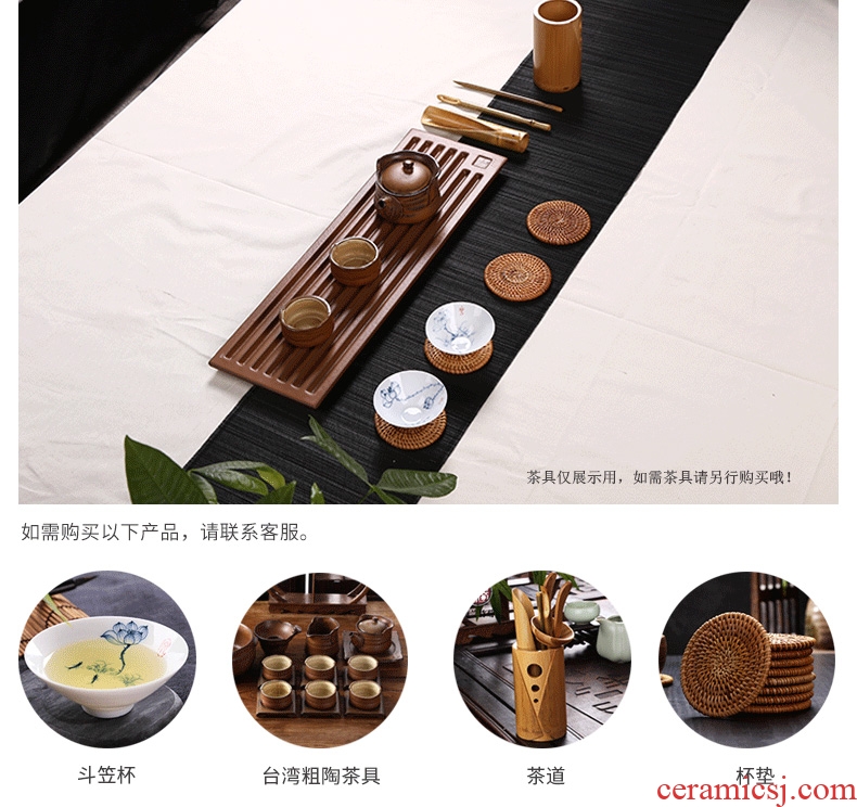Household dry terms Taiwan kungfu tea set coarse ceramic mini small tea tray archaize tray was contracted simple ceramic tea sea