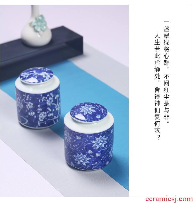 The Product porcelain sink warburg as cans full of blue and white porcelain tea pot, jingdezhen up sealing tank storage POTS kung fu tea set