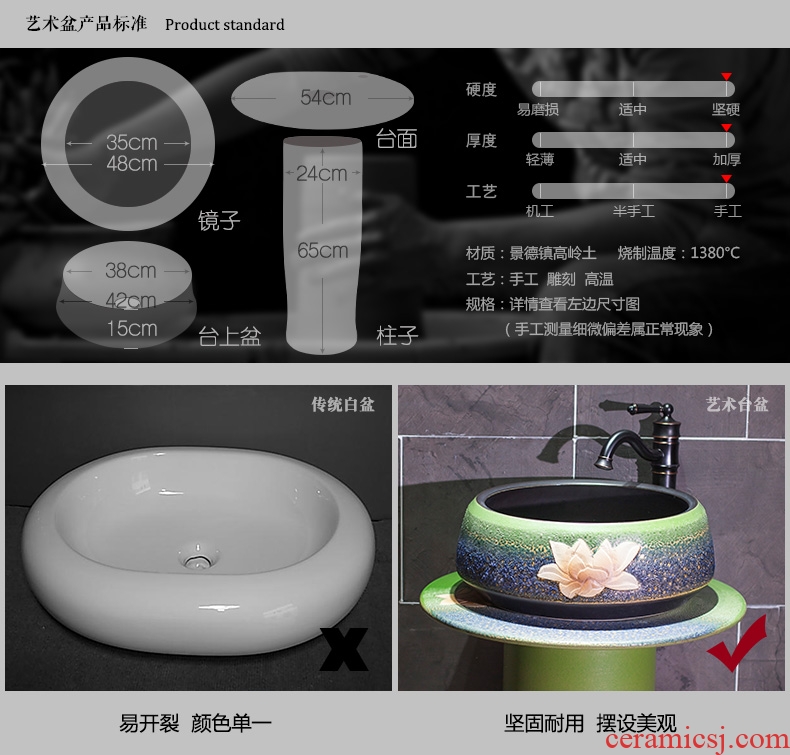 The sink basin of pillar type washs a face ceramic simple column is suing toilet one floor balcony sink basin