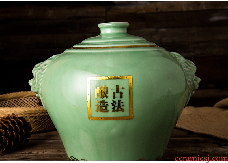 Xin MAO ceramic bottle 2 jins of 3 kg 5 jins of 10 jins to jingdezhen ceramic wine jar hip jugs seal wine