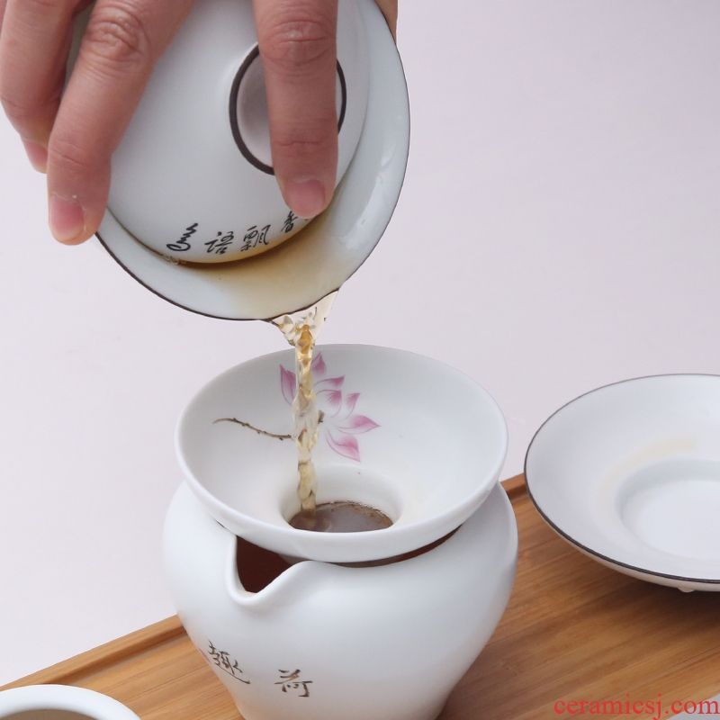 The Article about ceramic up porcelain remit white porcelain) tea tea tea service item in hot tea filters